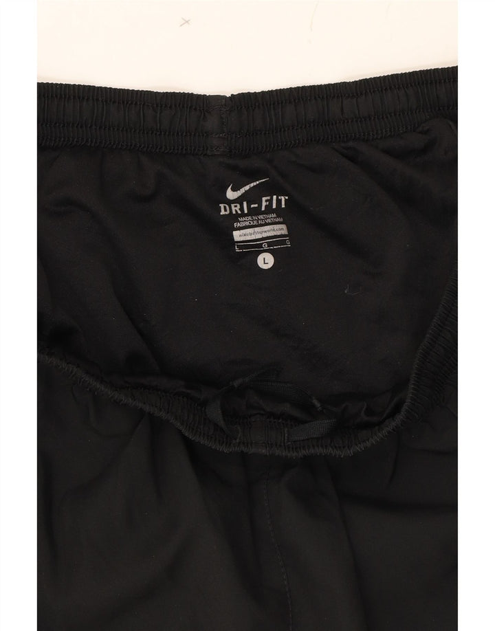 NIKE Womens Dri Fit Sport Shorts UK 14 Large  Black Polyester Vintage Nike and Second-Hand Nike from Messina Hembry 