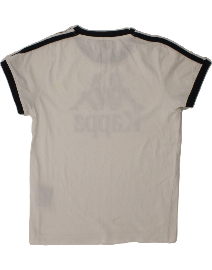KAPPA Boys Graphic T-Shirt Top 7-8 Years Medium White Cotton Vintage Kappa and Second-Hand Kappa from Messina Hembry 