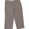 DOCKERS Womens Mid Rise Capri Trousers UK 12 Medium W32 L21 Grey Check Vintage Dockers and Second-Hand Dockers from Messina Hembry 