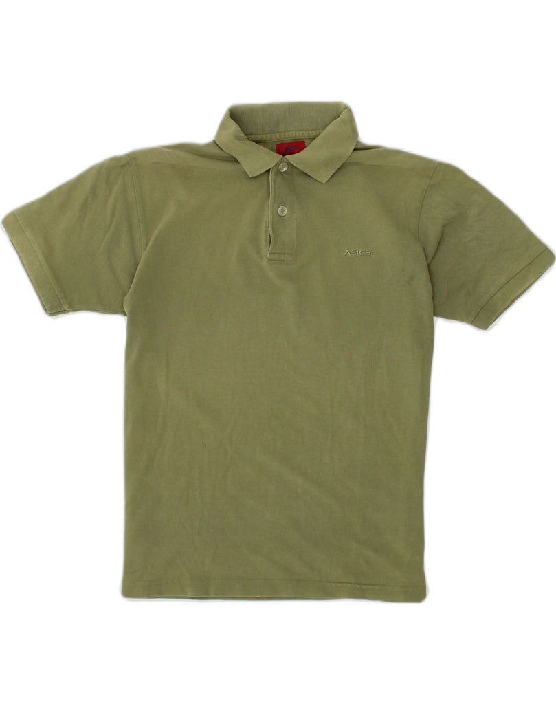 ASICS Mens Polo Shirt Small Green Cotton | Vintage Asics | Thrift | Second-Hand Asics | Used Clothing | Messina Hembry 