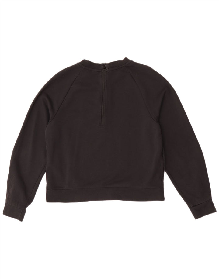 Adidas Womens Graphic Oversized Sweatshirt Jumper UK 10 Small Black