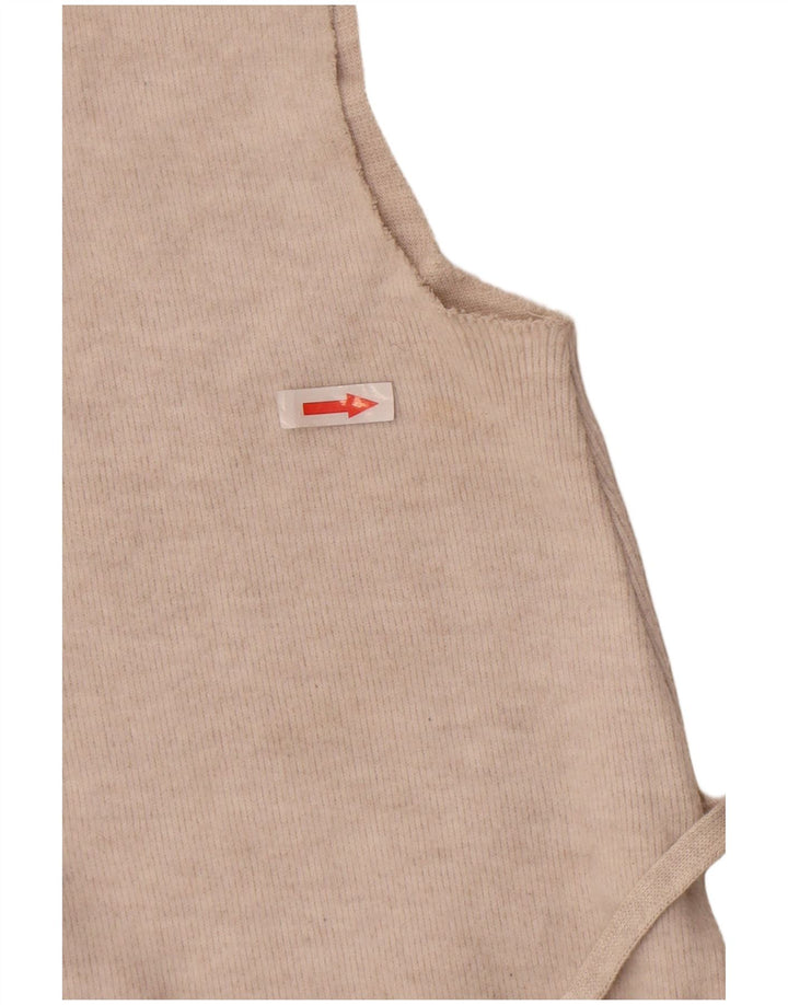 Zara Womens Vest Tank Top UK 8 Small Beige Polyester