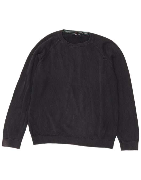 MARKS & SPENCER Mens Blue Harbour Sweatshirt Jumper Small Navy Blue Cotton