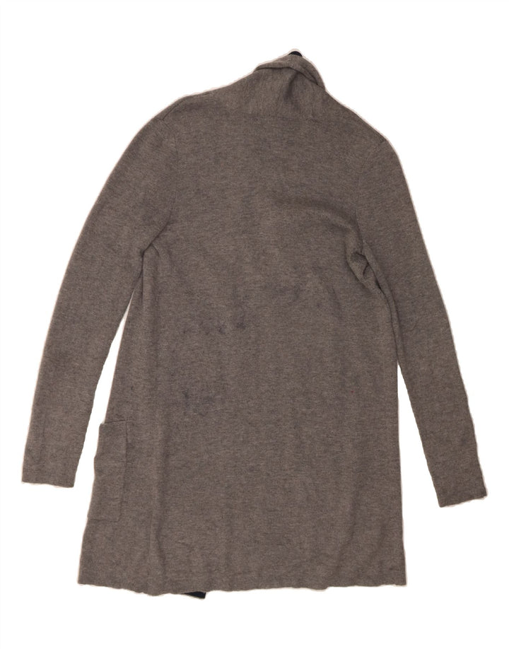 TOMMY HILFIGER Womens Longline Open Cardigan Sweater UK 10 Small Grey Vintage Tommy Hilfiger and Second-Hand Tommy Hilfiger from Messina Hembry 