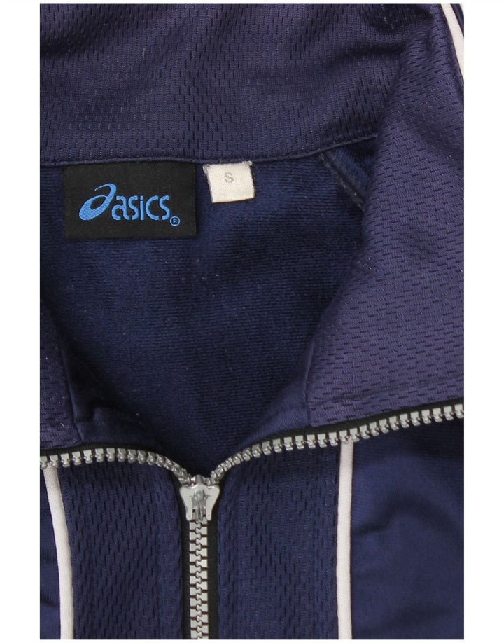 Asics Mens Tracksuit Top Jacket Small Navy Blue