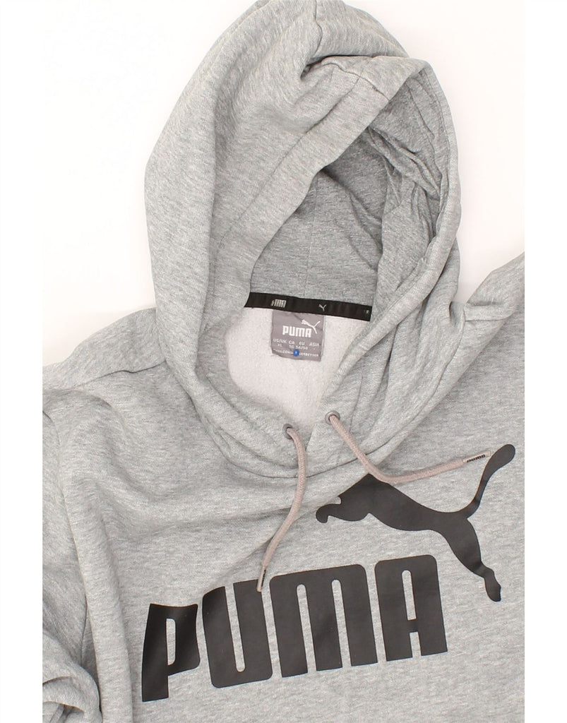 PUMA Mens Graphic Hoodie Jumper XL Grey Cotton Vintage Puma and Second-Hand Puma from Messina Hembry 