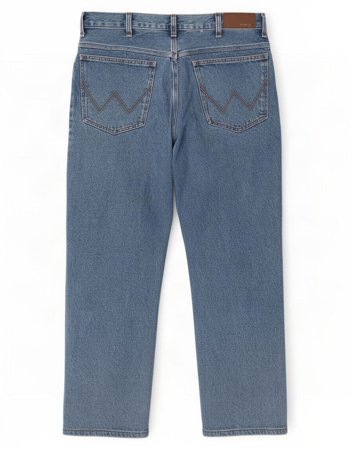 Wrangler Mens Straight Jeans W38 L27 Blue Cotton