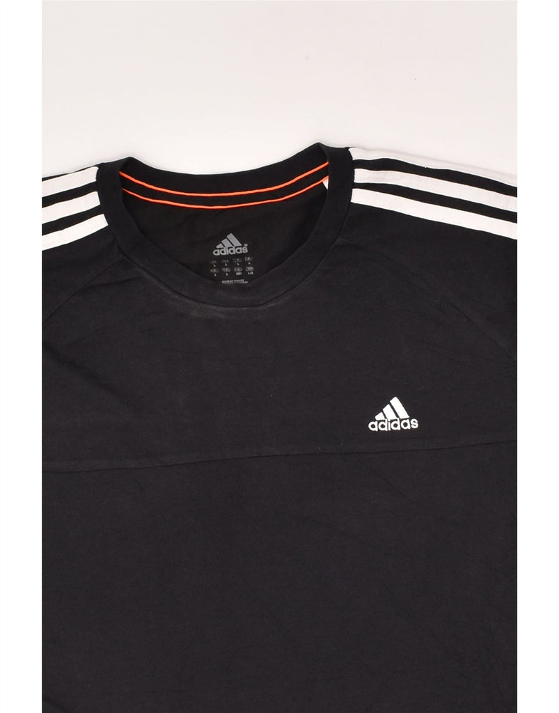 ADIDAS Mens Climalite T-Shirt Top Large Black Cotton | Vintage Adidas | Thrift | Second-Hand Adidas | Used Clothing | Messina Hembry 