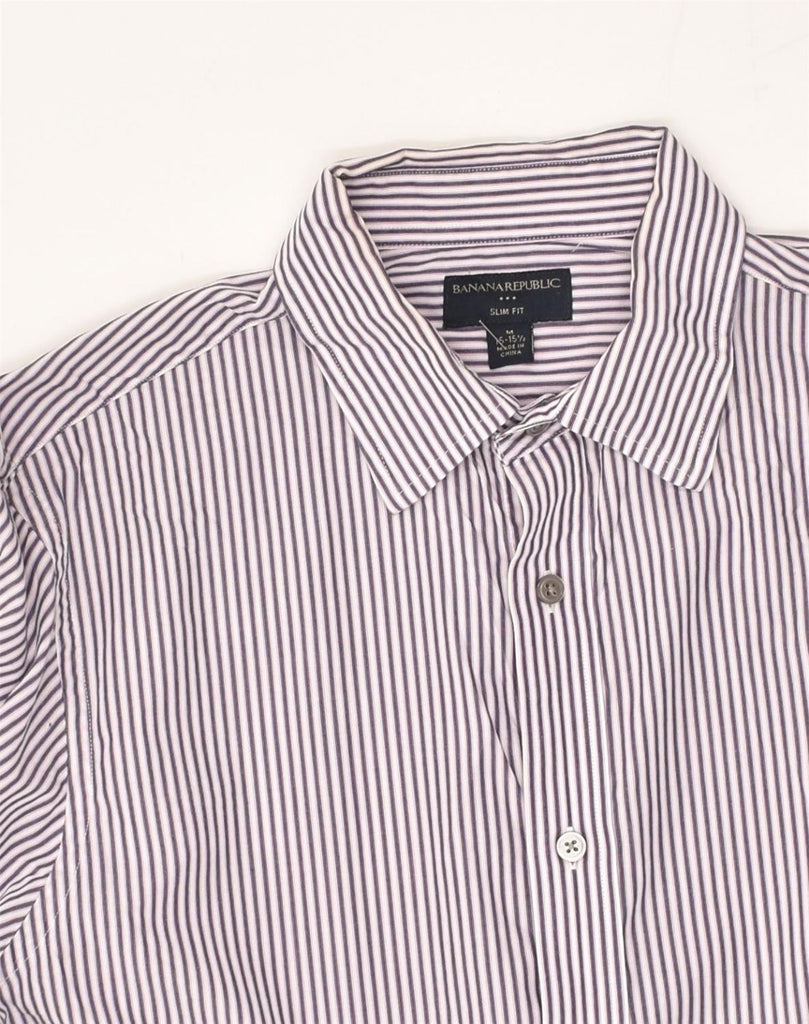 BANANA REPUBLIC Mens Slim Fit Shirt Size 15 15 1/2 Medium Purple Pinstripe | Vintage Banana Republic | Thrift | Second-Hand Banana Republic | Used Clothing | Messina Hembry 