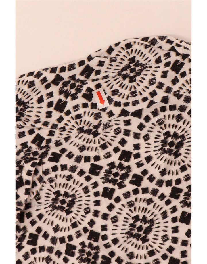 MICHAEL KORS Womens Sleeveless A-Line Dress UK 18 XL Black Floral Rayon