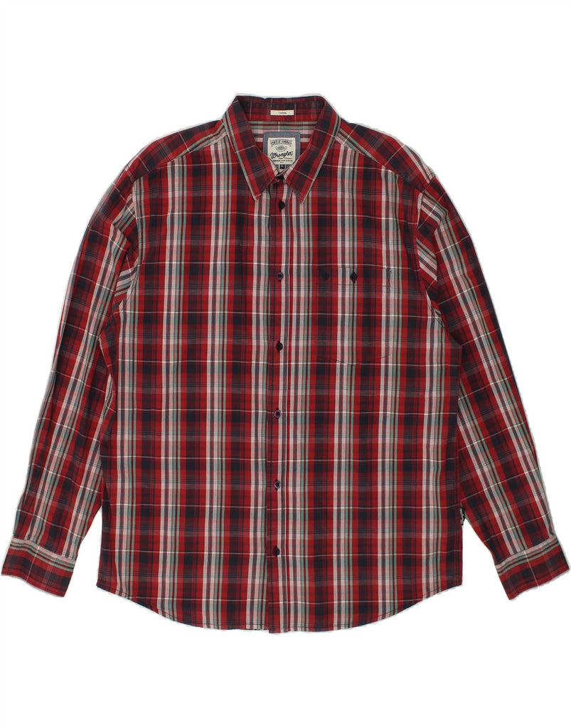 WRANGLER Mens Casual Shirt XL Red Check Cotton | Vintage Wrangler | Thrift | Second-Hand Wrangler | Used Clothing | Messina Hembry 