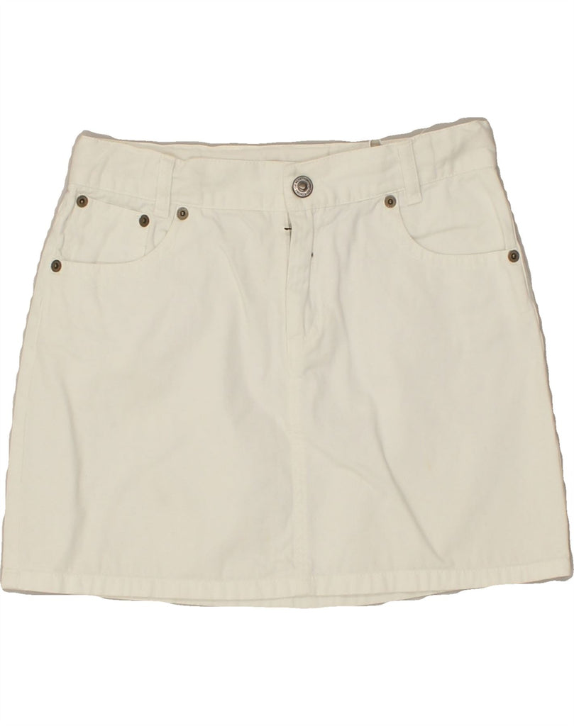 BENETTON Girls Straight Skirt 13-14 Years W26  White Vintage Benetton and Second-Hand Benetton from Messina Hembry 