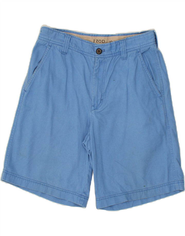 IZOD Mens Salt Water Chino Shorts W30 Medium  Blue Cotton Vintage Izod and Second-Hand Izod from Messina Hembry 