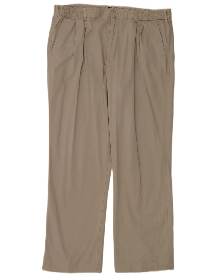 Marks & Spencer Mens Blue Harbour Pegged Chino Trousers W42 L33 Beige