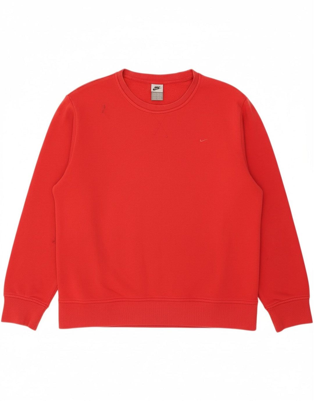 NIKE Womens Sweatshirt Jumper UK 16/18 XL Red Cotton