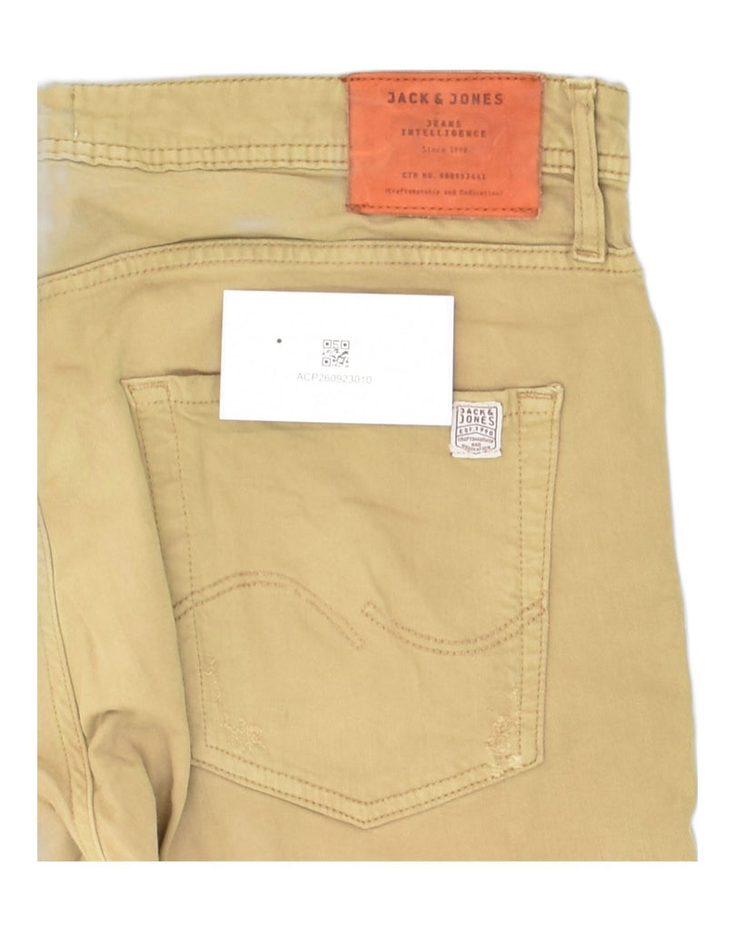 JACK & JONES Mens Clark Regular Fit Slim Jeans W36 L28 Beige Cotton | Vintage Jack & Jones | Thrift | Second-Hand Jack & Jones | Used Clothing | Messina Hembry 