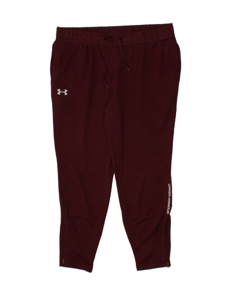 UNDER ARMOUR Mens Graphic Tracksuit Trousers Joggers 2XL Burgundy | Vintage Under Armour | Thrift | Second-Hand Under Armour | Used Clothing | Messina Hembry 