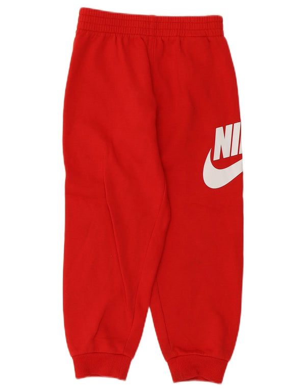 Nike Boys Graphic Tracksuit Trousers Joggers 6-7 Years Large Red Cotton