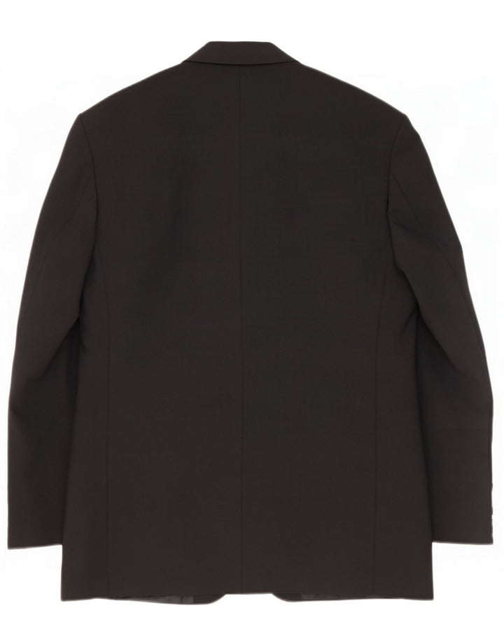 Marks & Spencer Mens 3 Button Blazer Jacket UK 40 Medium Black Polyester