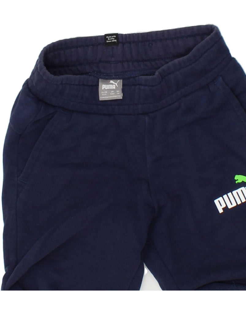 PUMA Boys Graphic Sport Shorts 5-6 Years Navy Blue | Vintage Puma | Thrift | Second-Hand Puma | Used Clothing | Messina Hembry 