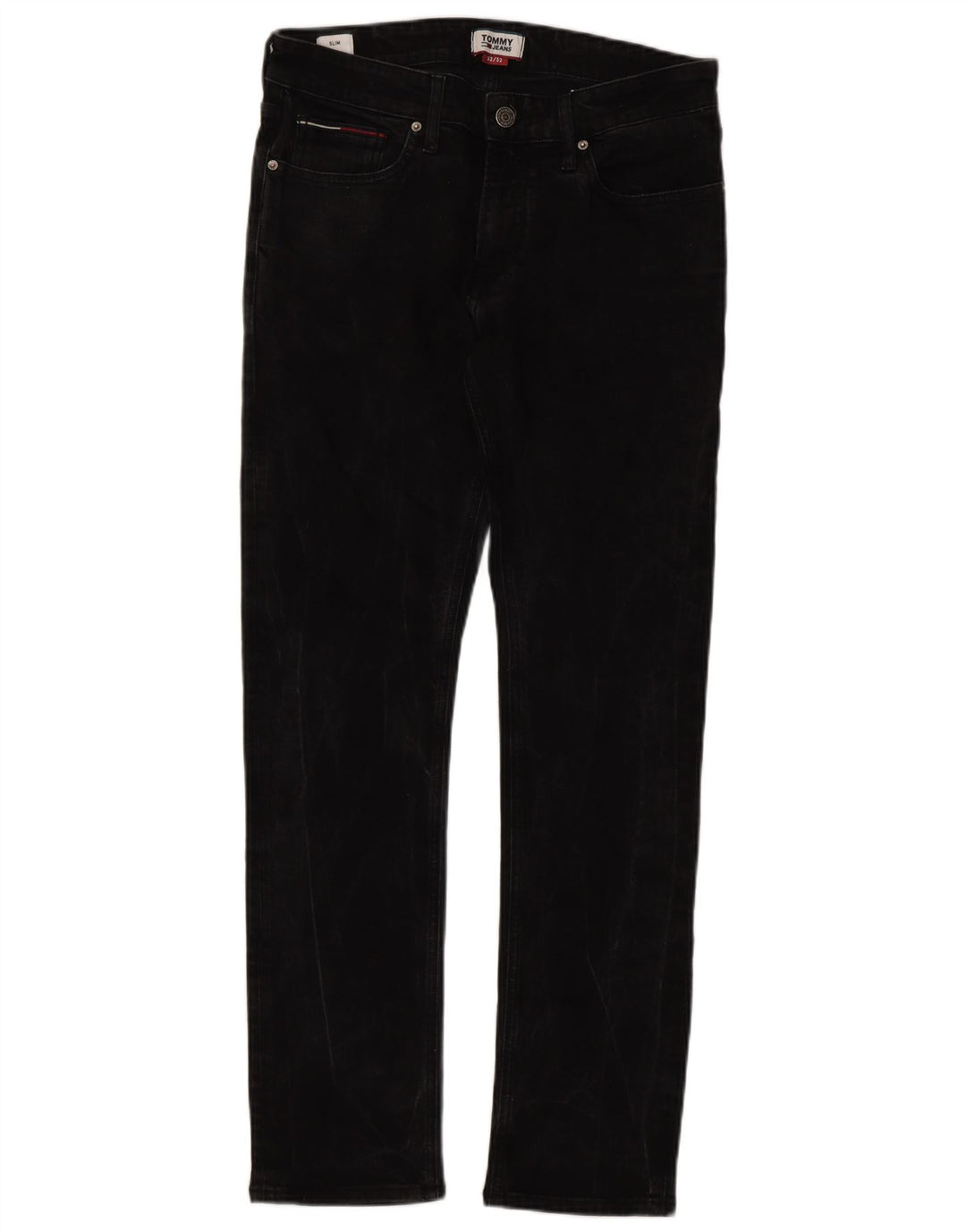 Tommy Hilfiger Mens Slim Jeans W32 L32 Black Cotton