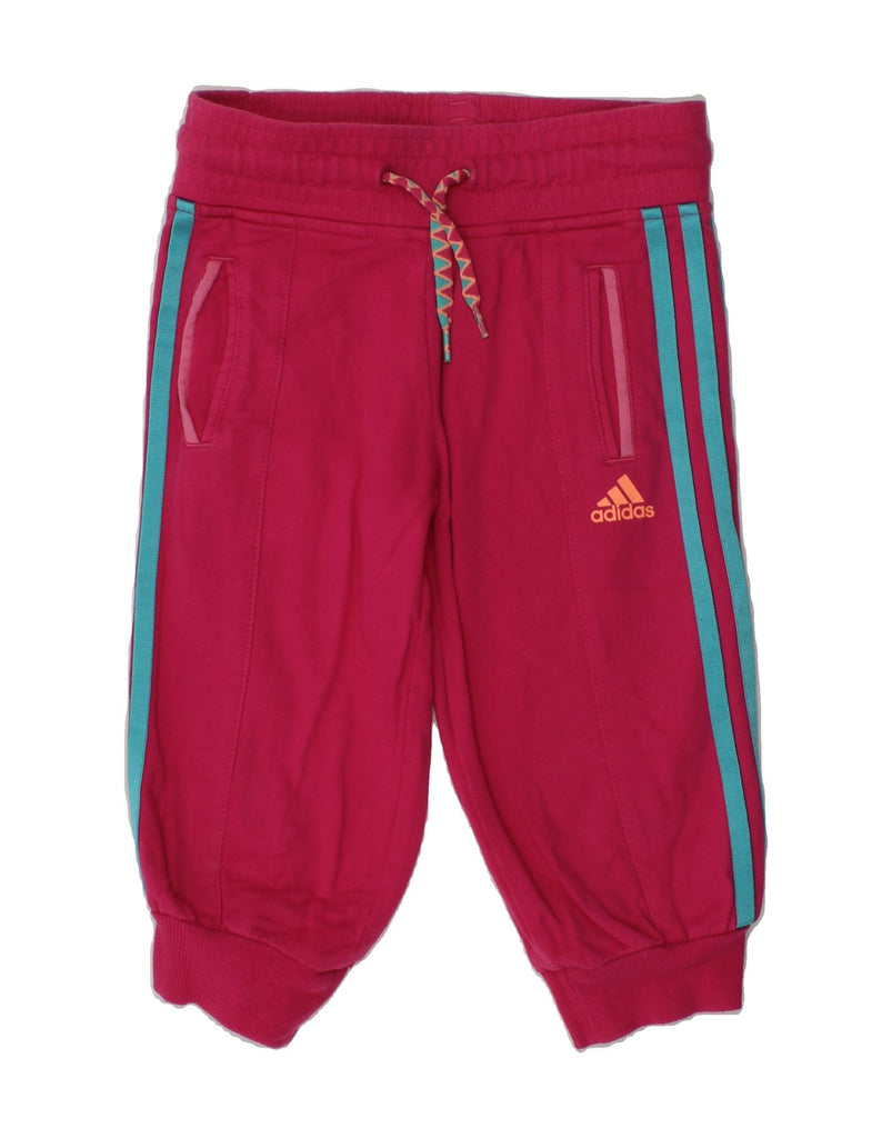 ADIDAS Girls Tracksuit Trousers Joggers 5-6 Years Pink Cotton | Vintage Adidas | Thrift | Second-Hand Adidas | Used Clothing | Messina Hembry 