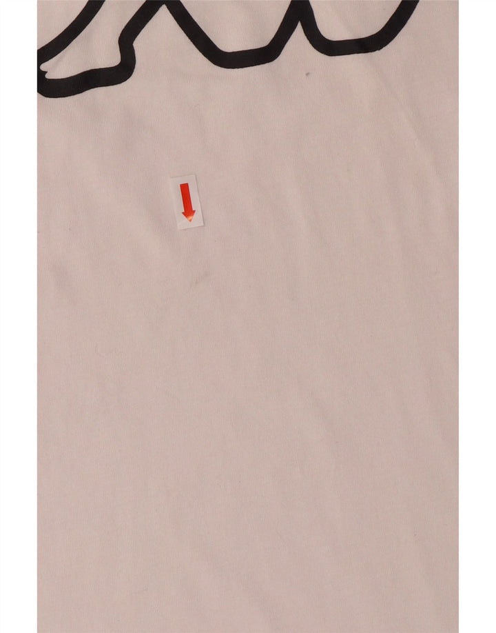 KAPPA Mens Graphic T-Shirt Top XL White Cotton