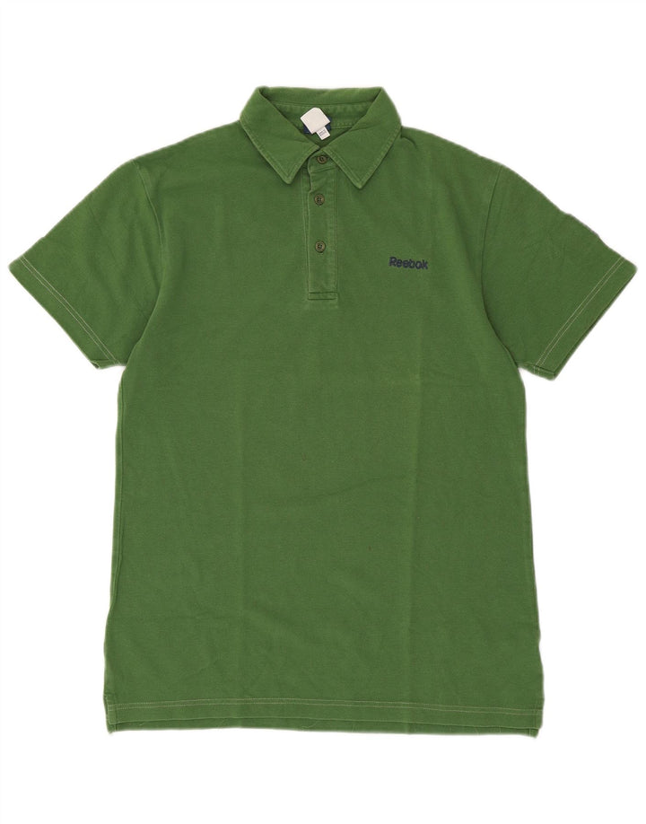 Reebok Mens Polo Shirt Small Green Cotton