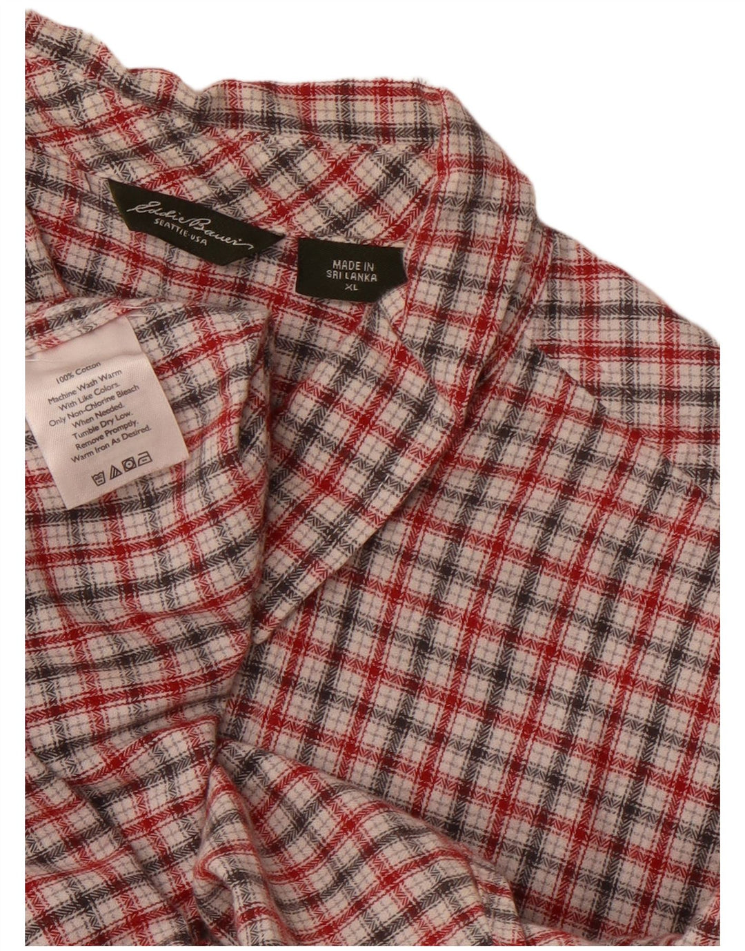 Eddie Bauer Womens Shirt UK 18 XL Multicoloured Check Cotton