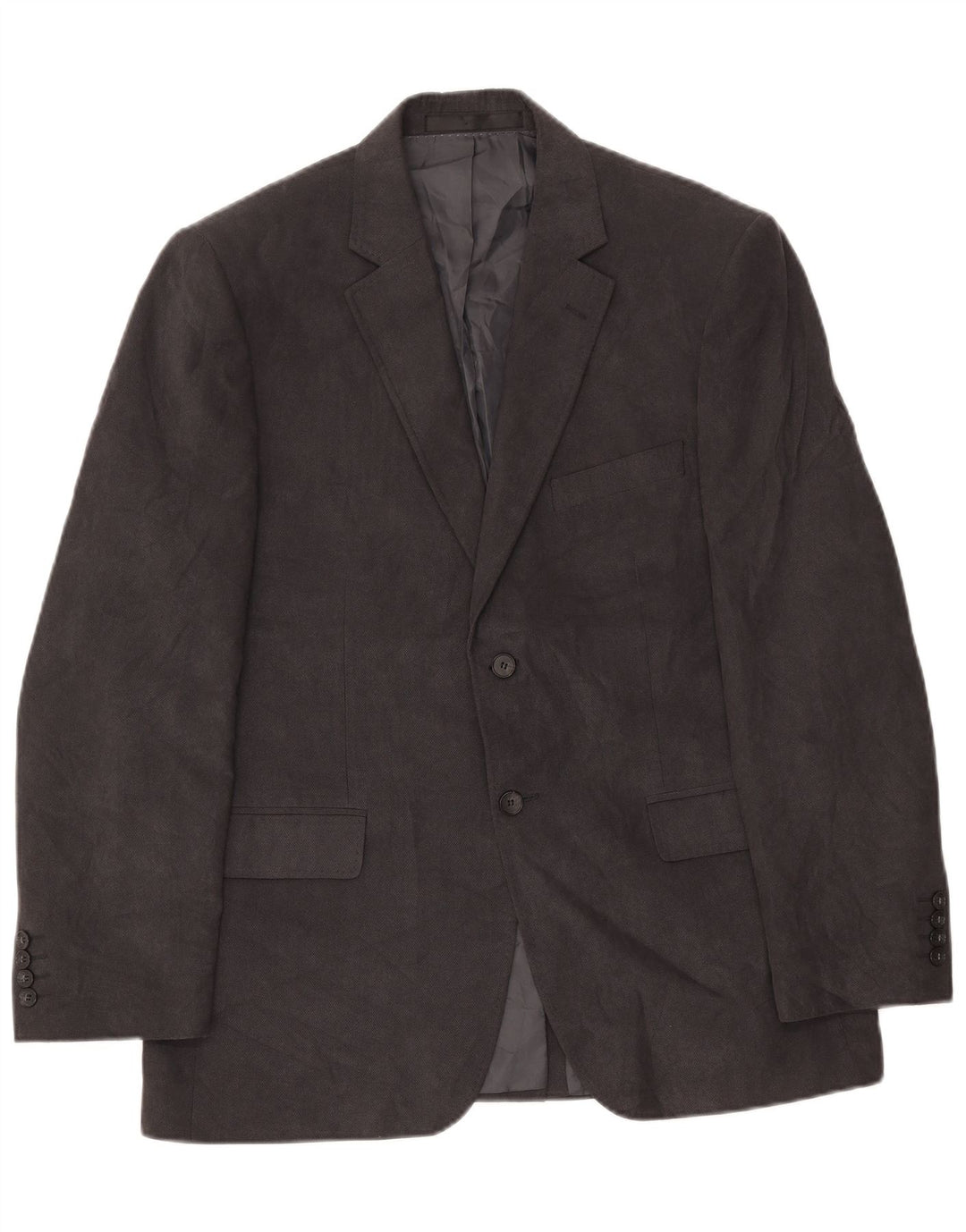 Marks & Spencer Mens 2 Button Regular Fit Blazer Jacket UK 40 Large Grey