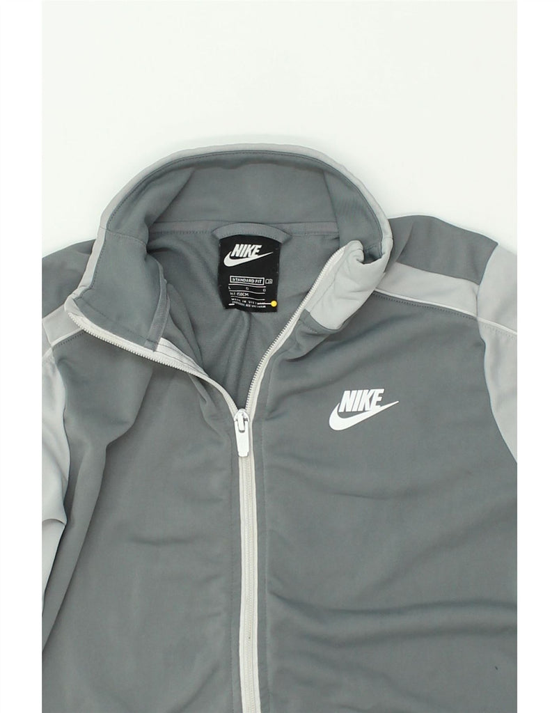 NIKE Boys Tracksuit Top Jacket 14-15 Years Large Grey Colourblock | Vintage Nike | Thrift | Second-Hand Nike | Used Clothing | Messina Hembry 