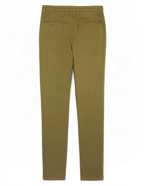 Liu Jo Mens Slim Chino Trousers IT 46 Small W28 L32 Khaki Spotted Cotton