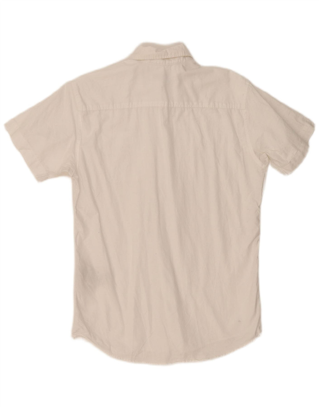 JACK & JONES Mens Short Sleeve Shirt Small White Cotton