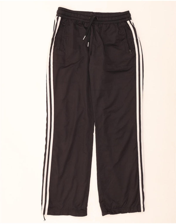 ADIDAS Womens Climalite Tracksuit Trousers UK 12 Medium Black Polyester