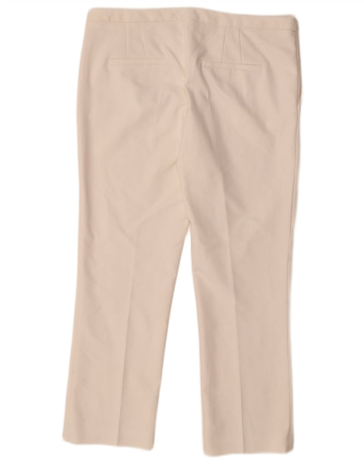 Zara Womens Cropped Trousers EU 40 Medium W30 L24 White Polyester
