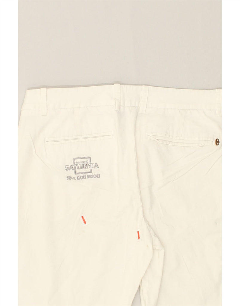 CONTE OF FLORENCE Womens Chino Shorts IT 40 Small W26 White Cotton | Vintage Conte of Florence | Thrift | Second-Hand Conte of Florence | Used Clothing | Messina Hembry 