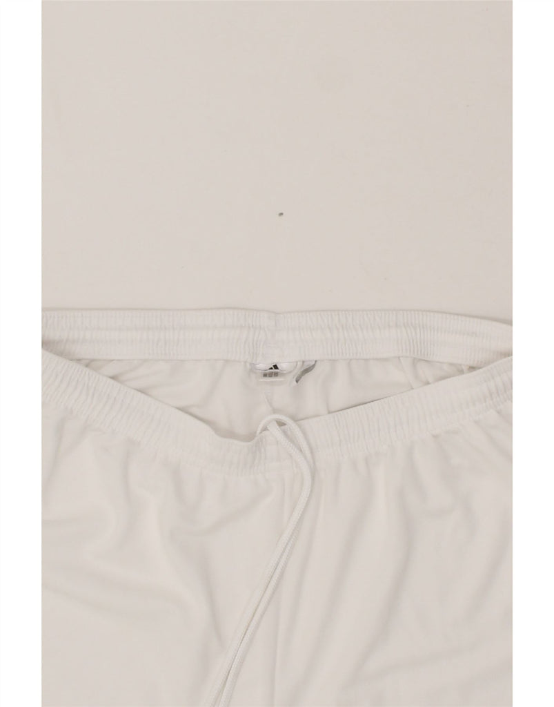 ADIDAS Mens Climalite Sport Shorts Medium  White Vintage Adidas and Second-Hand Adidas from Messina Hembry 