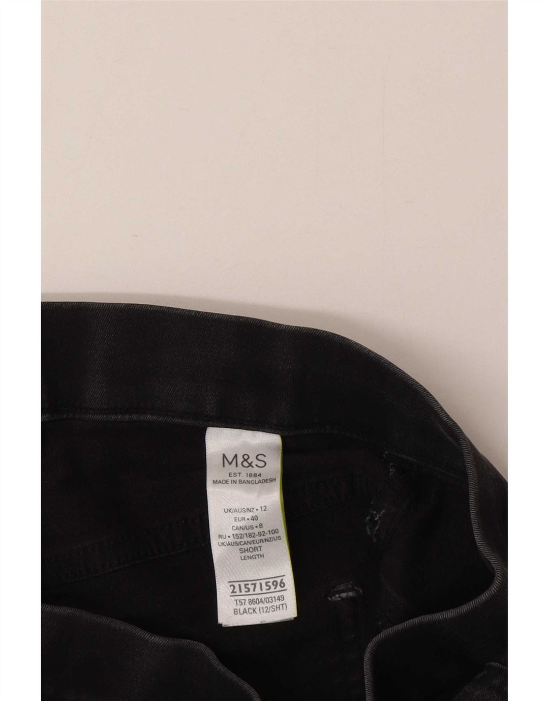 Marks & Spencer Womens Jegging Jeans UK 14 Medium W28 L26 Black Cotton