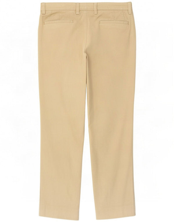 Massimo Dutti Mens Regular Chino Trousers EU 44 XL W34 L28 Beige Cotton