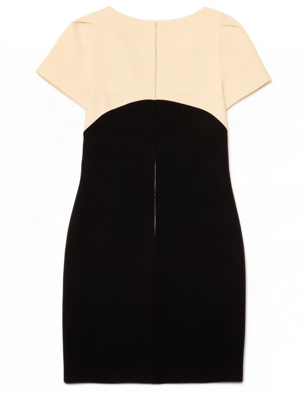 Luisa Spagnoli Womens Sheath Dress IT 44 Medium White Colourblock Wool