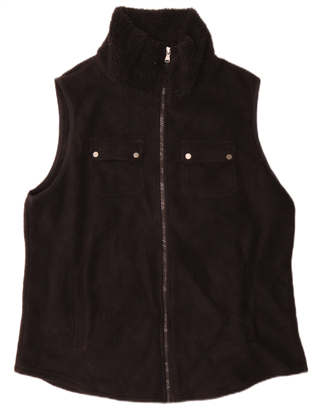 Chaps Womens Fleece Gilet UK 18 XL Black Polyester