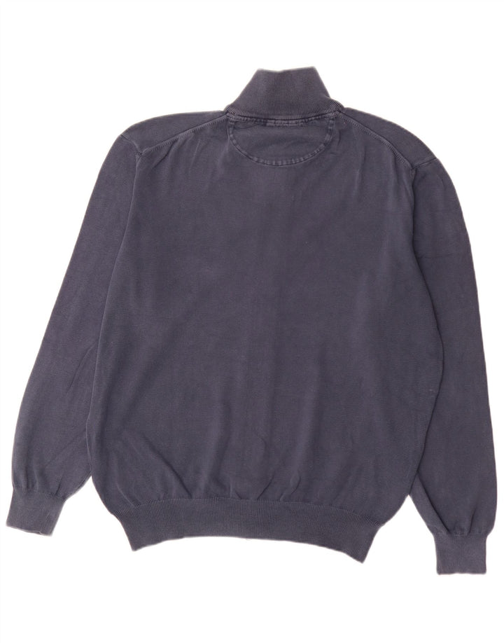 Gant Mens Cardigan Sweater XL Navy Blue Cotton