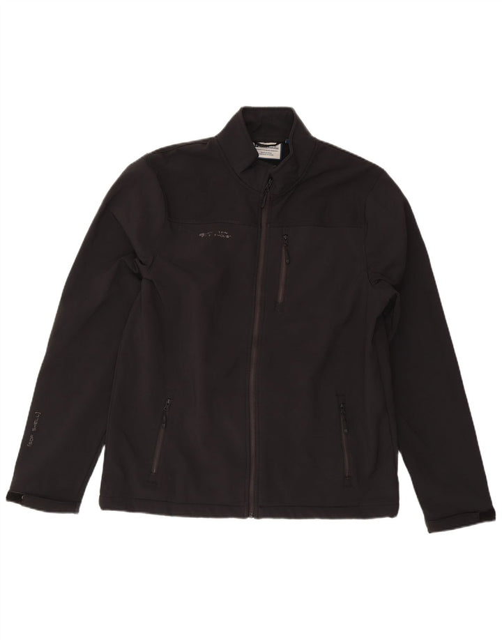 Mountain Warehouse Mens Windbreaker Jacket UK 40 Large Black Polyester