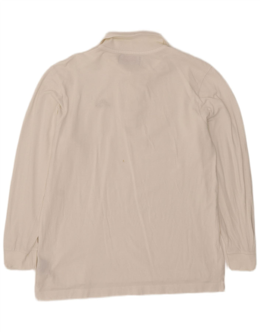 Kappa Mens Long Sleeve Polo Shirt Medium White Cotton