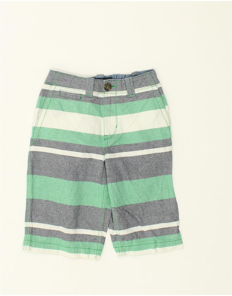 TOMMY HILFIGER Boys Chino Shorts 13-14 Years W22  Green Striped Cotton | Vintage Tommy Hilfiger | Thrift | Second-Hand Tommy Hilfiger | Used Clothing | Messina Hembry 