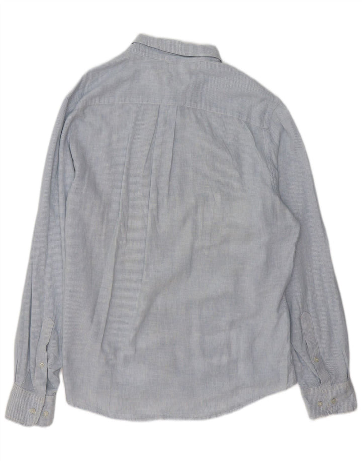 MURPHY & NYE Mens Shirt XL Blue Pinstripe Cotton