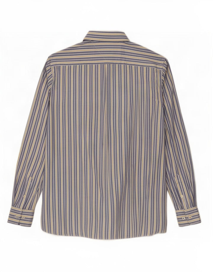 Tommy Hilfiger Mens Custom Fit Shirt Medium Blue Striped Cotton