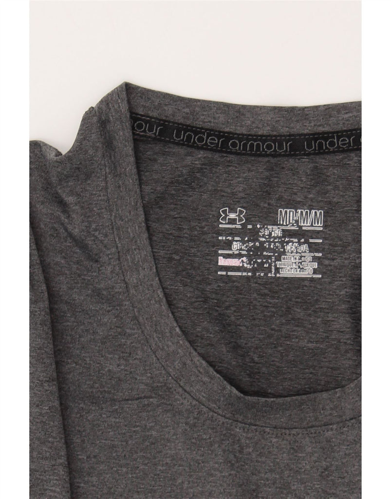 UNDER ARMOUR Womens Heat Gear Top Long Sleeve UK 12 Medium Grey Polyester Vintage Under Armour and Second-Hand Under Armour from Messina Hembry 
