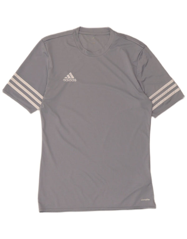 Adidas Mens Climalite Short Sleeve Regular T-Shirt Top Small Grey Sports