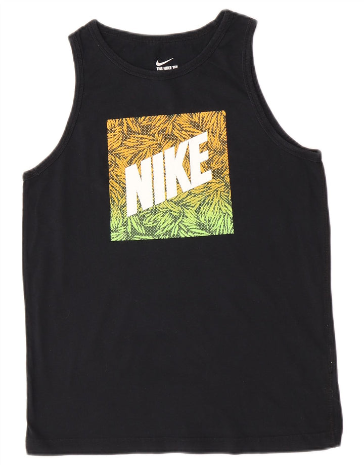 Nike Boys Athletic Cut Graphic Vest Top 12-13 Years Large Black